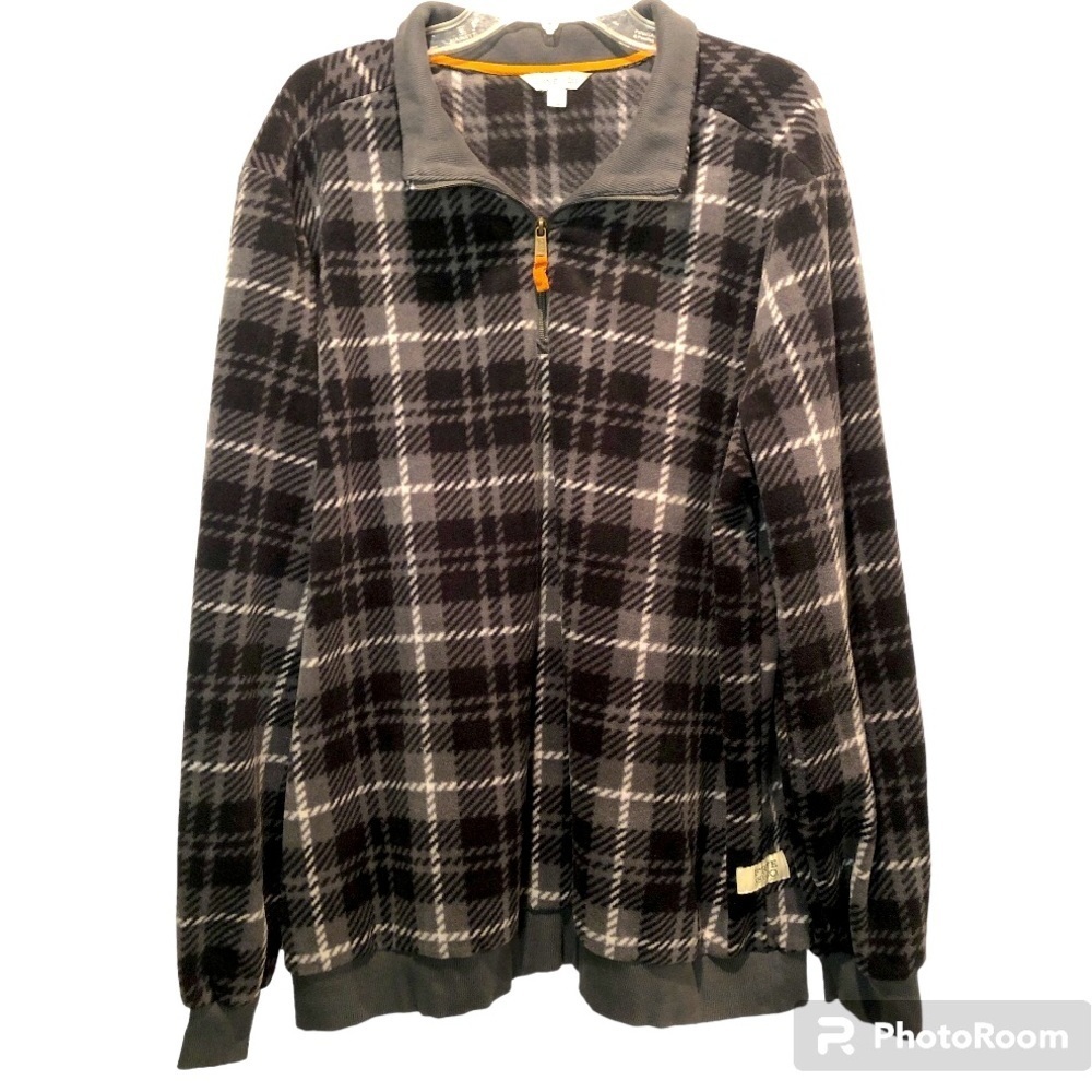 FRYE AND CO. 1/4 zip plaid Fleece Jacket- Size XXL